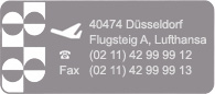Adresse Filiale DÃ¼sseldorf Flughafen - Flugsteig A